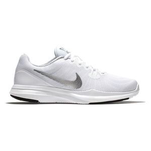Nike In Season Tr 7 Shoes Womens 11 White Metallic Silver Training 909009-100